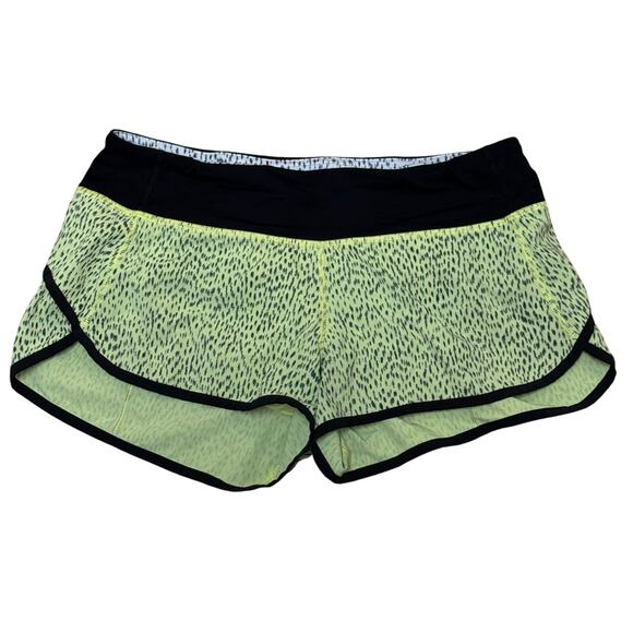 Lululemon Pants - Lululemon Run: Speed Short “Dottie Dash” Clarity Yellow & Black – Size 6